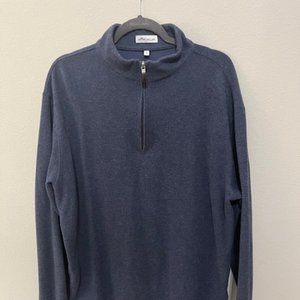 Peter Millar XL navy 1/4 zip crown sweater
